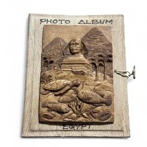 Rare Egyptian Artisan Wood Photo Album
